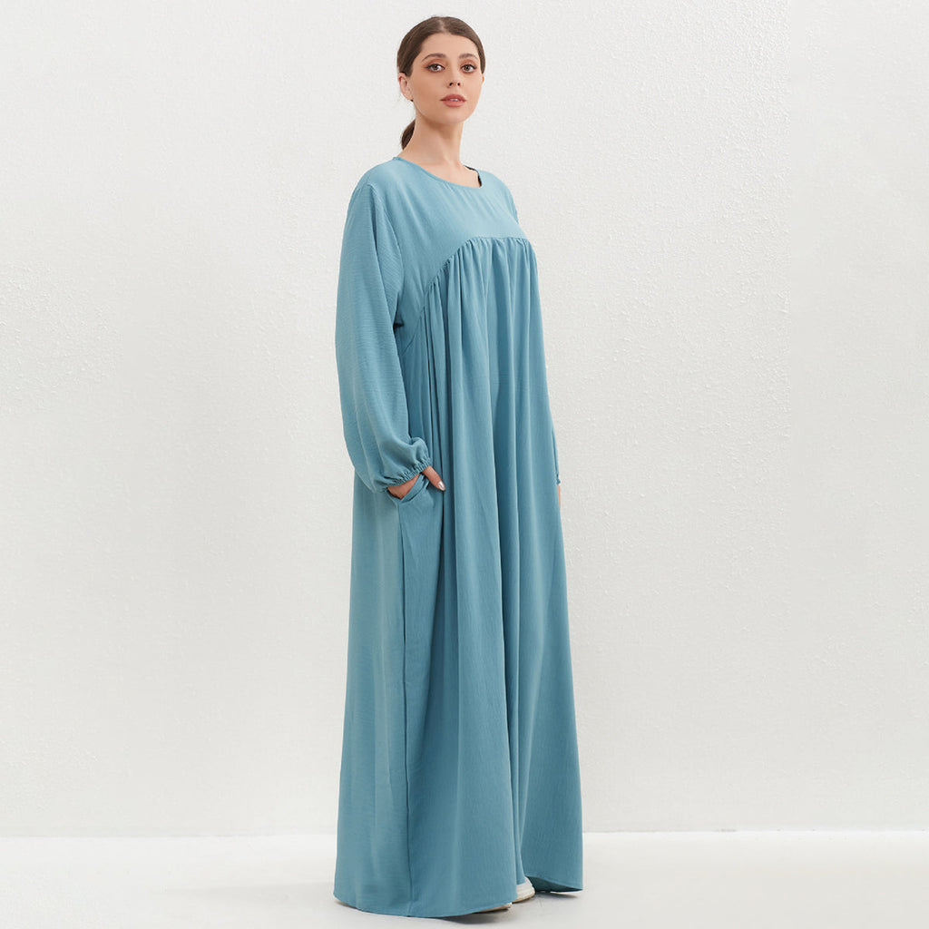 Crepe Abaya with Pockets + Layered Khimar Set