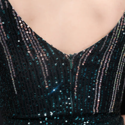 Sleeveless Sequin Formal Dress