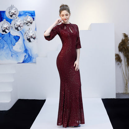 One Shoulder Fishtail Formal Dress