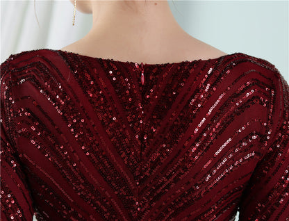 Sequined Fishtail Formal Dress