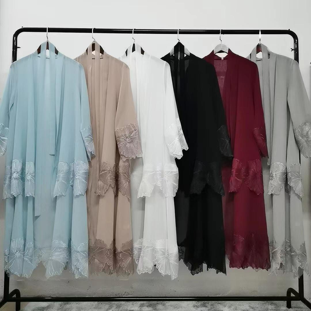 1pcs Lace Embroidery Double-Layer Cardigan