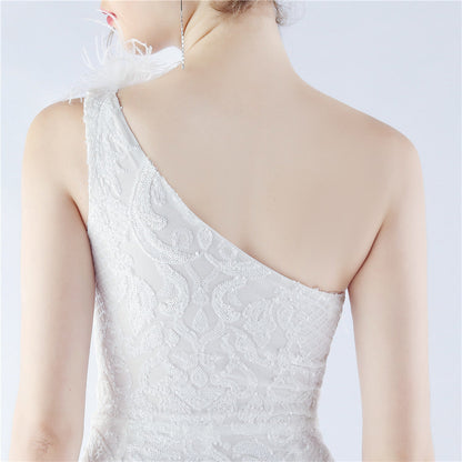 Mesh Sequined Formal Dress