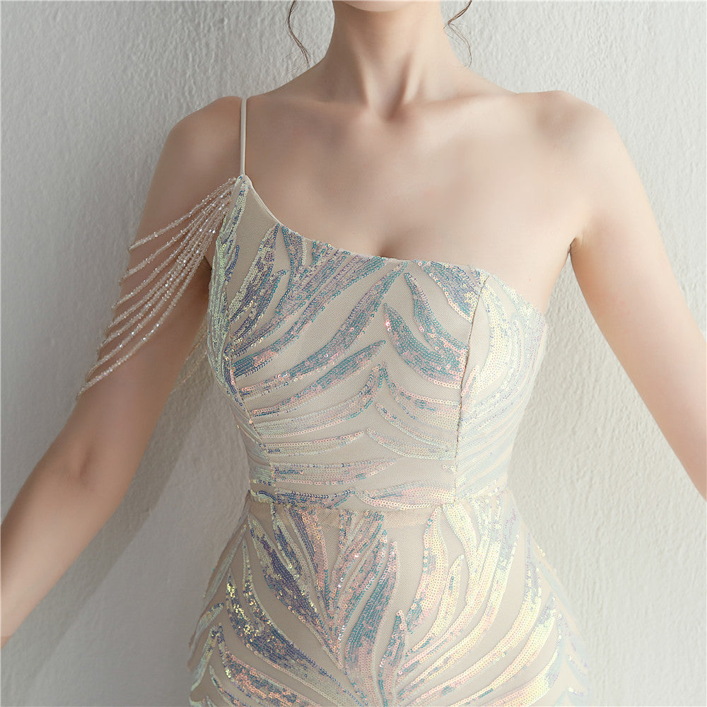 Beaded Sexy Halter Formal Dress