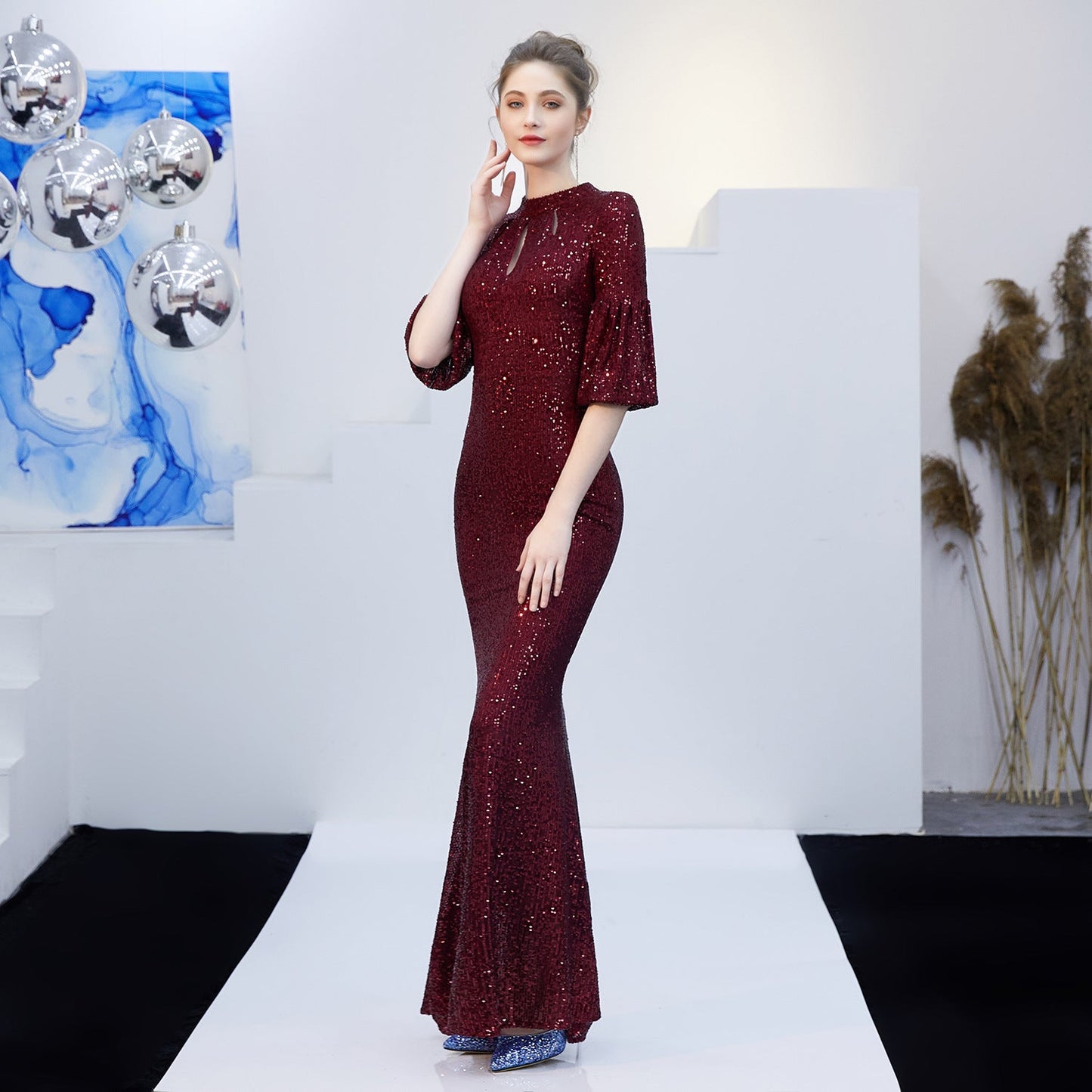One Shoulder Fishtail Formal Dress