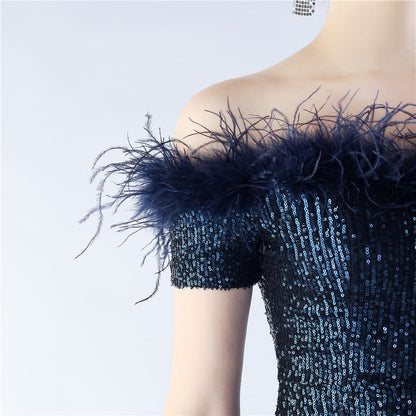 Mireille Off Shoulder High-End Evening Formal Dress