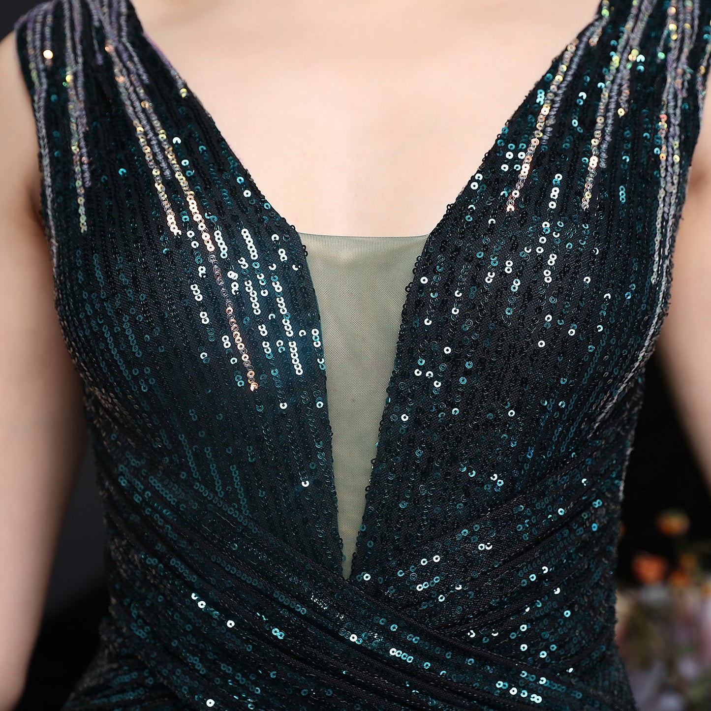 Sleeveless Sequin Formal Dress