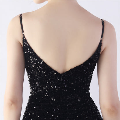 Azura Long Spaghetti Strap Evening Formal Gown