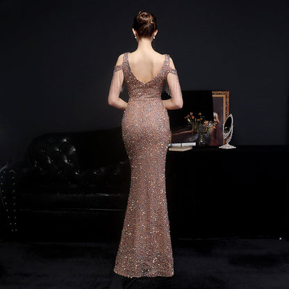 Illusion Beaded Formal Dress