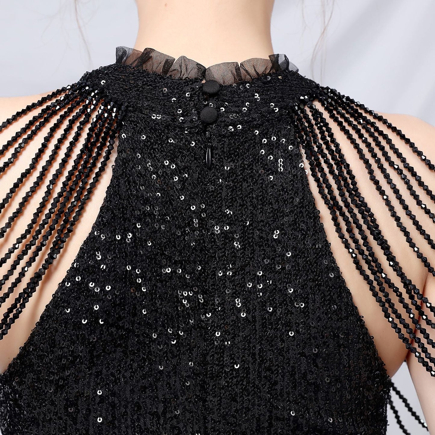 Beaded Hip Wrap Formal Dresses