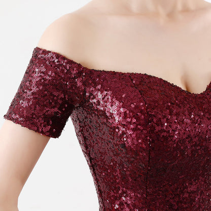 Gradient Beaded Formal Dress