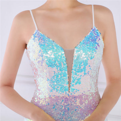 Beaded Position Flower Formal Dress