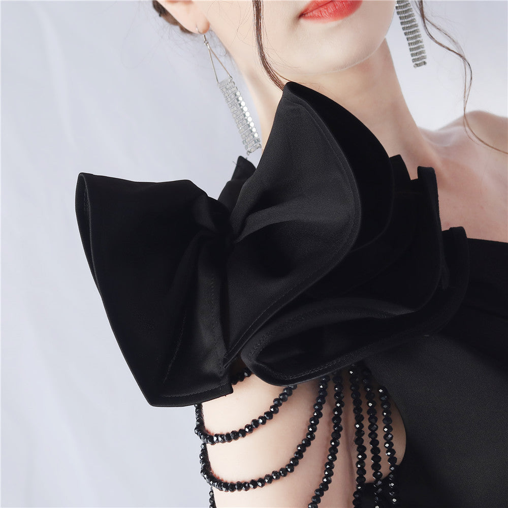 Crafted Flower With Beading Formal Dress