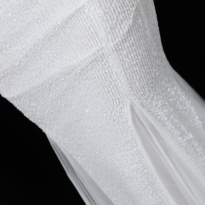 Silk Thread Fringe Beaded Formal Dresses