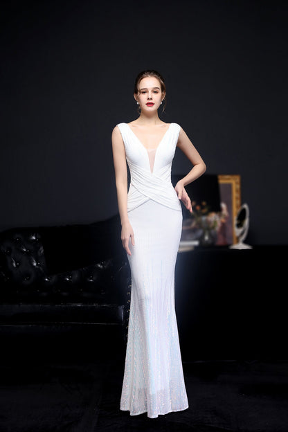 Sleeveless Sequin Formal Dress