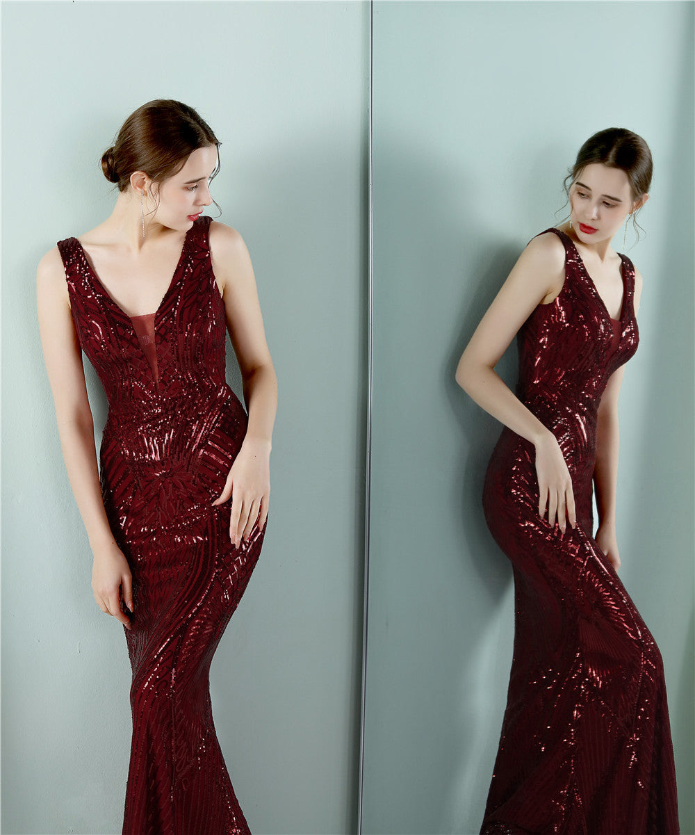 Sleeveless Sequin Formal Dress