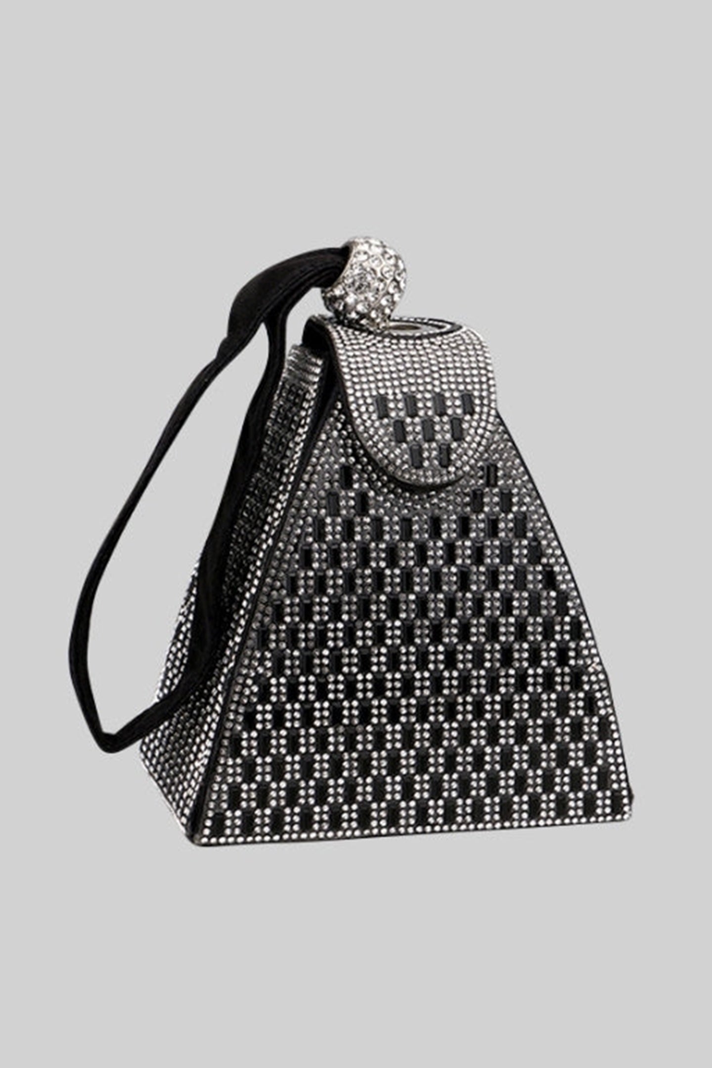 Rhinestone-embellished Pyramid Handbag