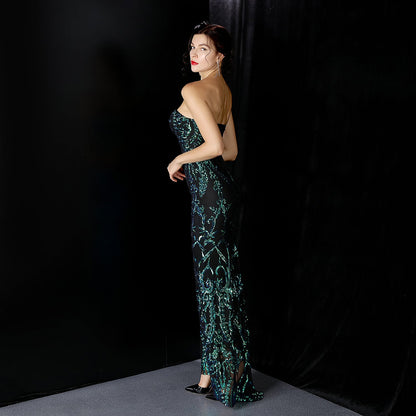 Sequined Formal Dresses with Short Front and Long Back