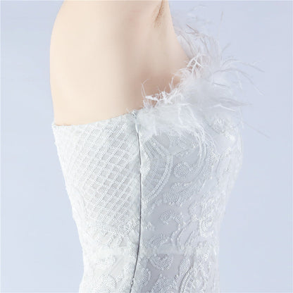 Mesh Sequined Formal Dress