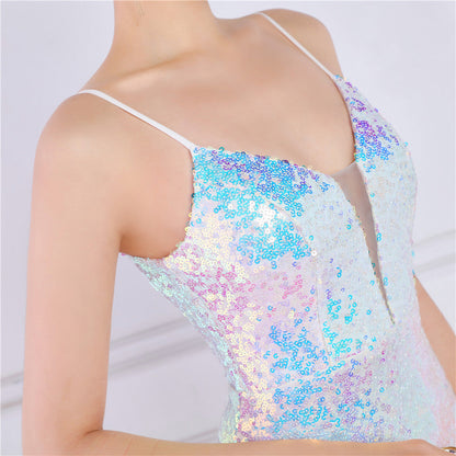Beaded Position Flower Formal Dress