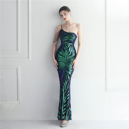 Beaded Sexy Halter Formal Dress