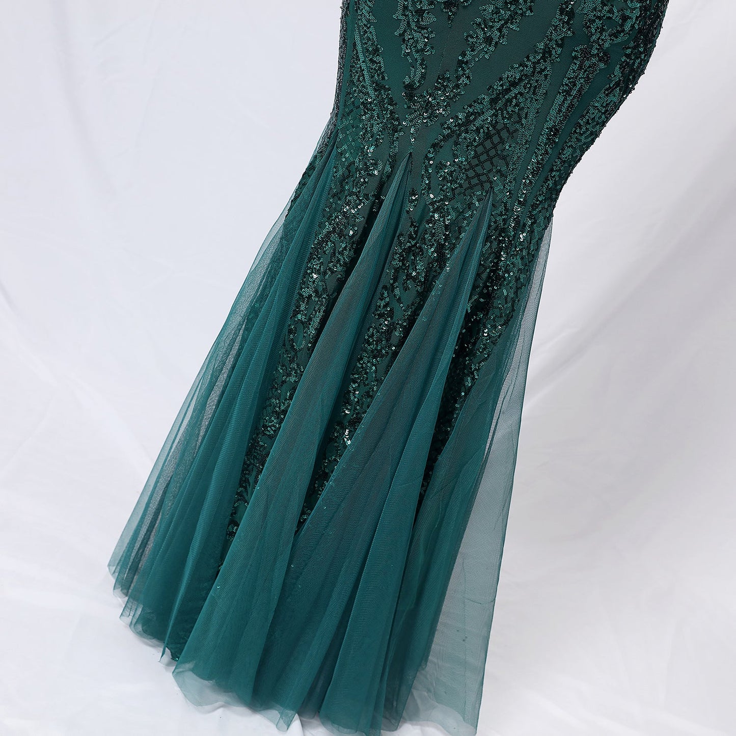 One Shoulder Beaded Formal Dress