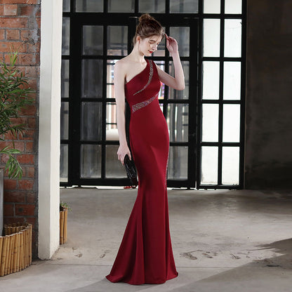 Long One Shoulder Formal Dress