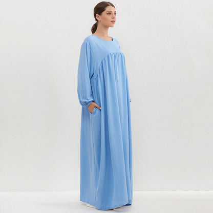 Crepe Abaya with Pockets + Layered Khimar Set