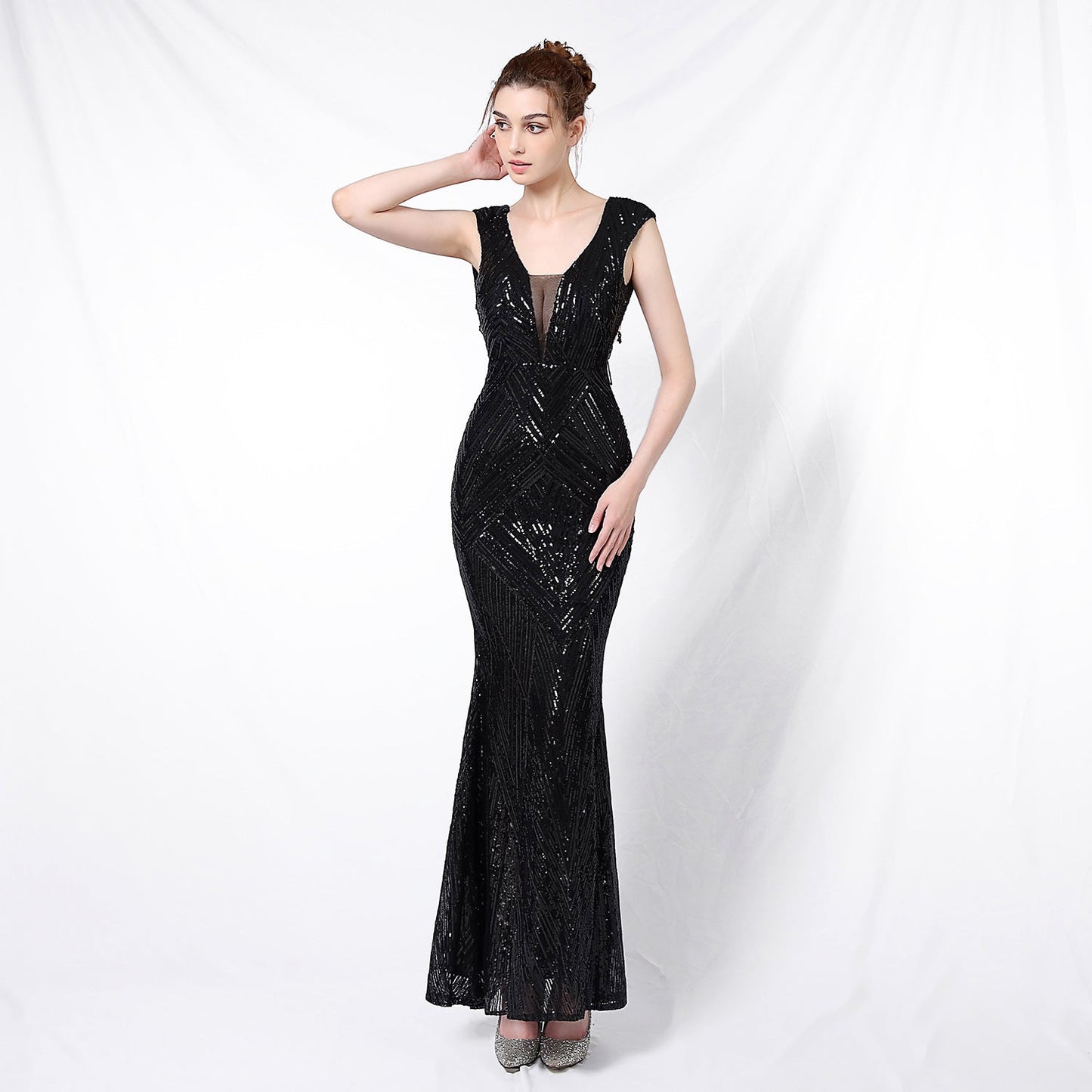 Sequin Fishtail Formal Dress