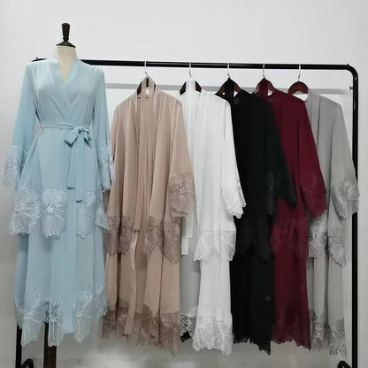 1pcs Lace Embroidery Double-Layer Cardigan