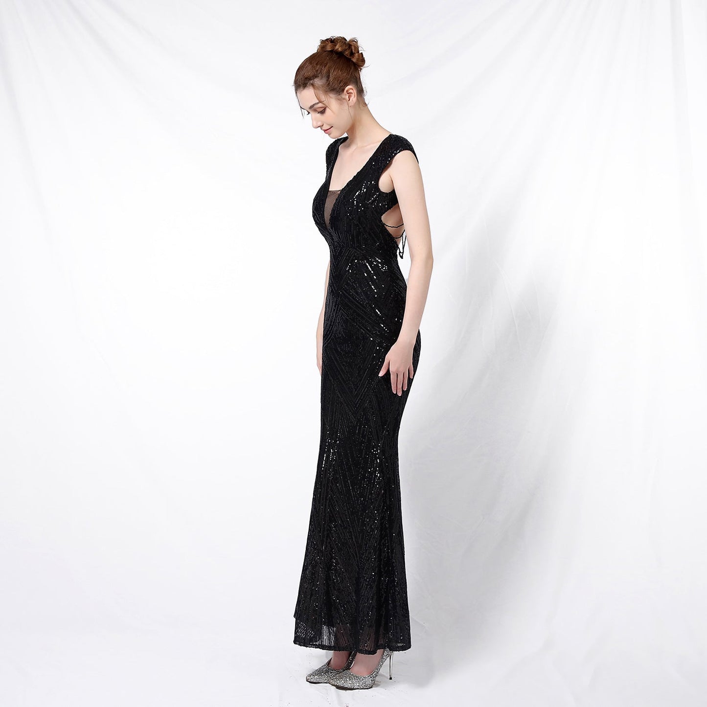 Sequin Fishtail Formal Dress