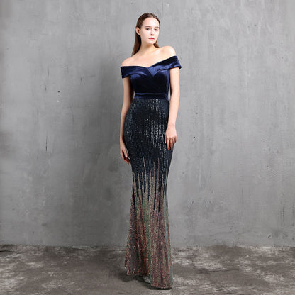 One Shoulder Fishtail Formal Dress