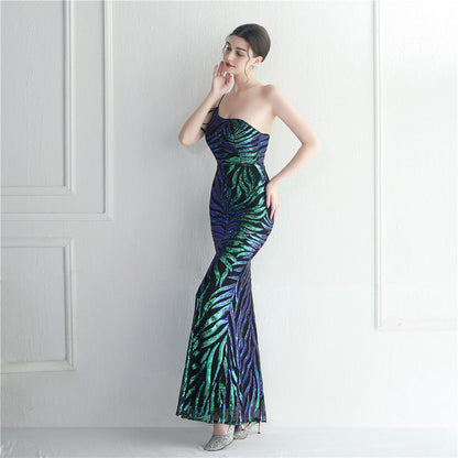 Beaded Sexy Halter Formal Dress