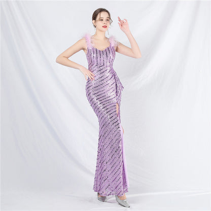 Side split formal dress
