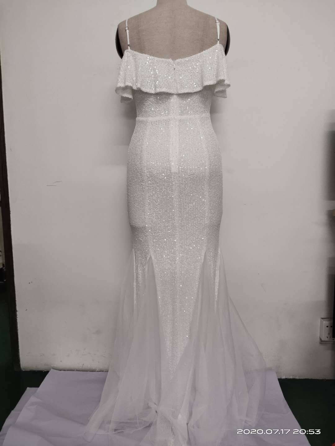 Silk Thread Fringe Beaded Formal Dresses