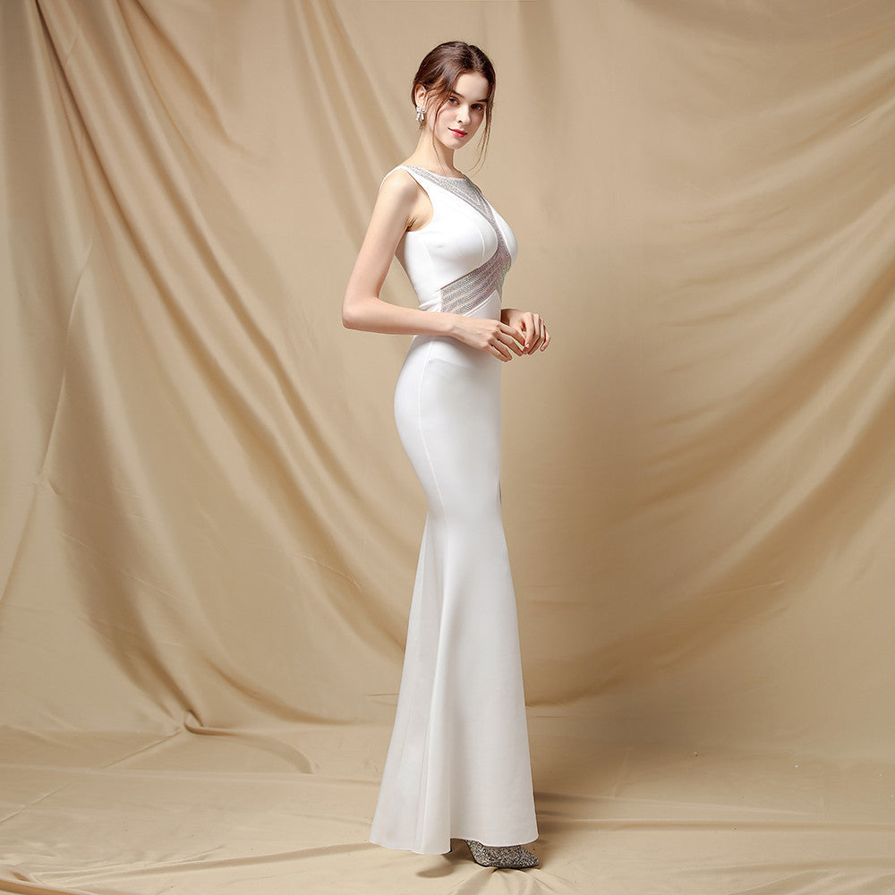 Long Fishtail Neck Formal Dresses