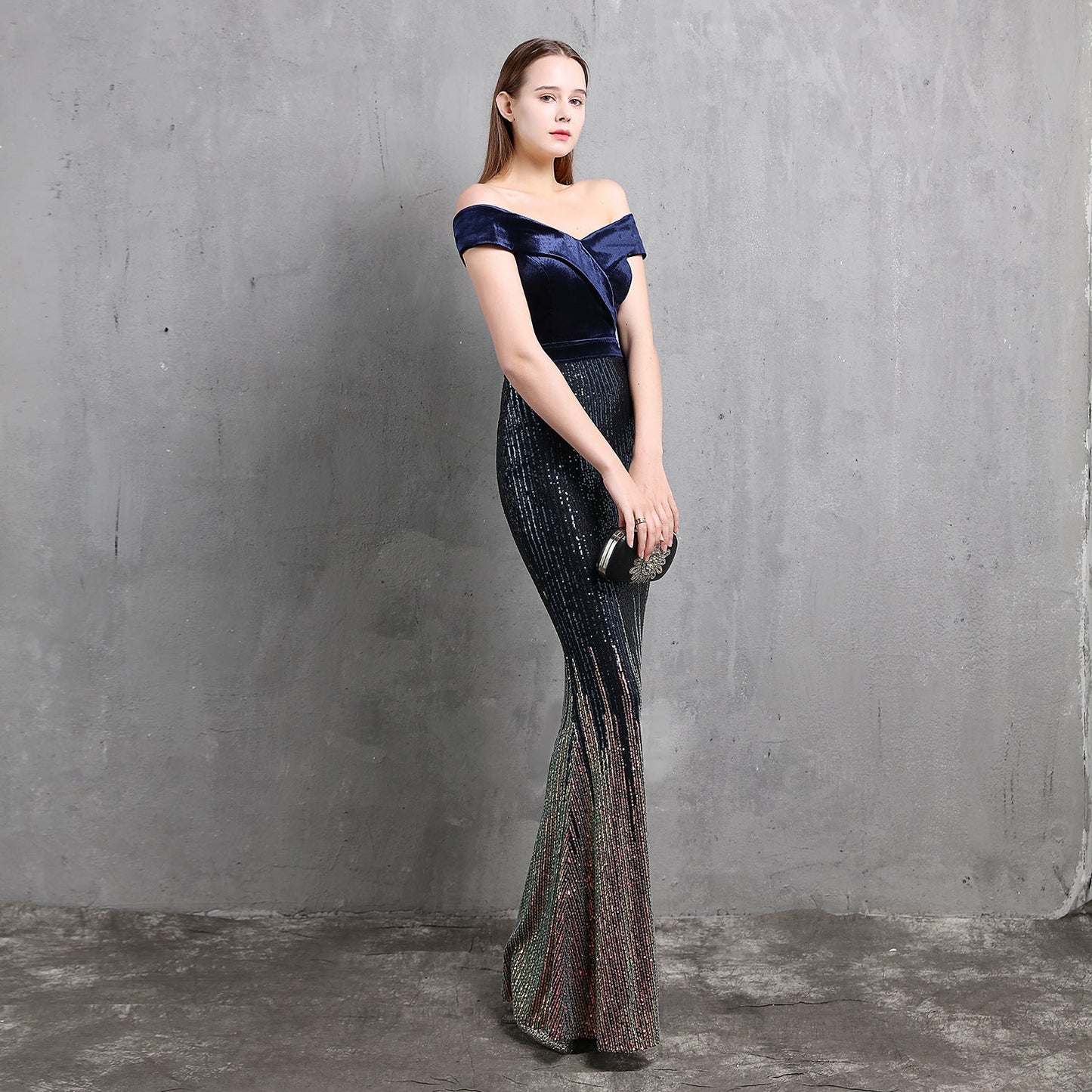 One Shoulder Fishtail Formal Dress