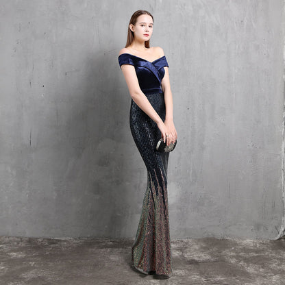 One Shoulder Fishtail Formal Dress