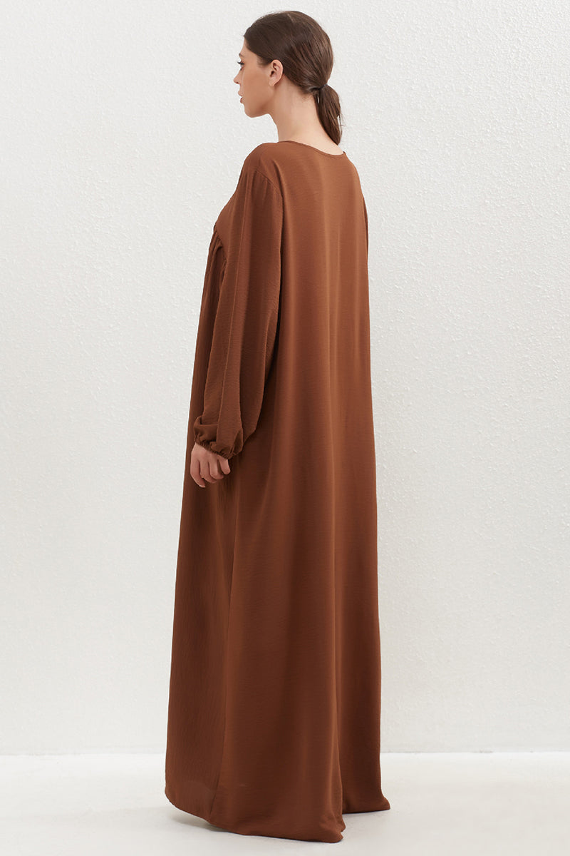 Crepe Abaya with Pockets + Layered Khimar Set