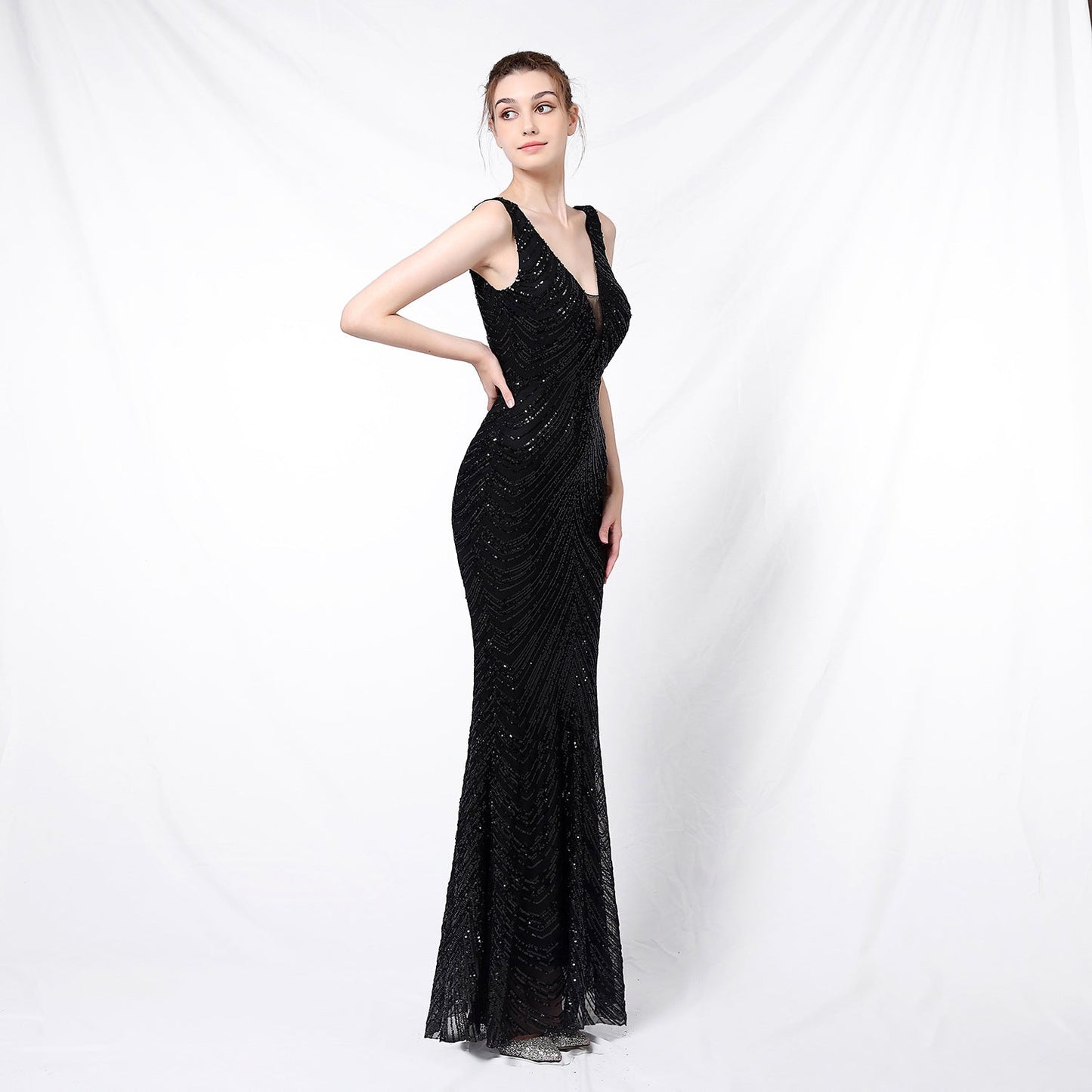 Sequin Fishtail Formal Dress