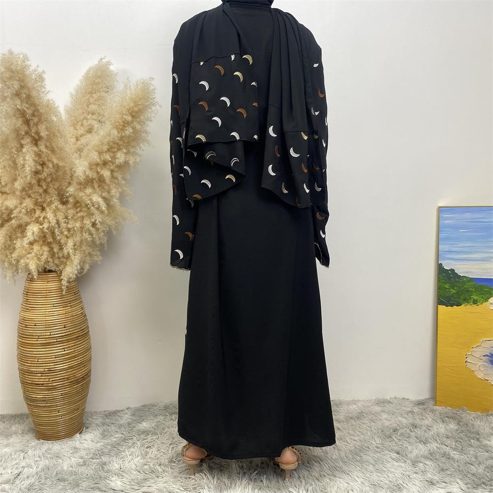 Explosions Heavy Industry Embroidery Cardigan Abaya