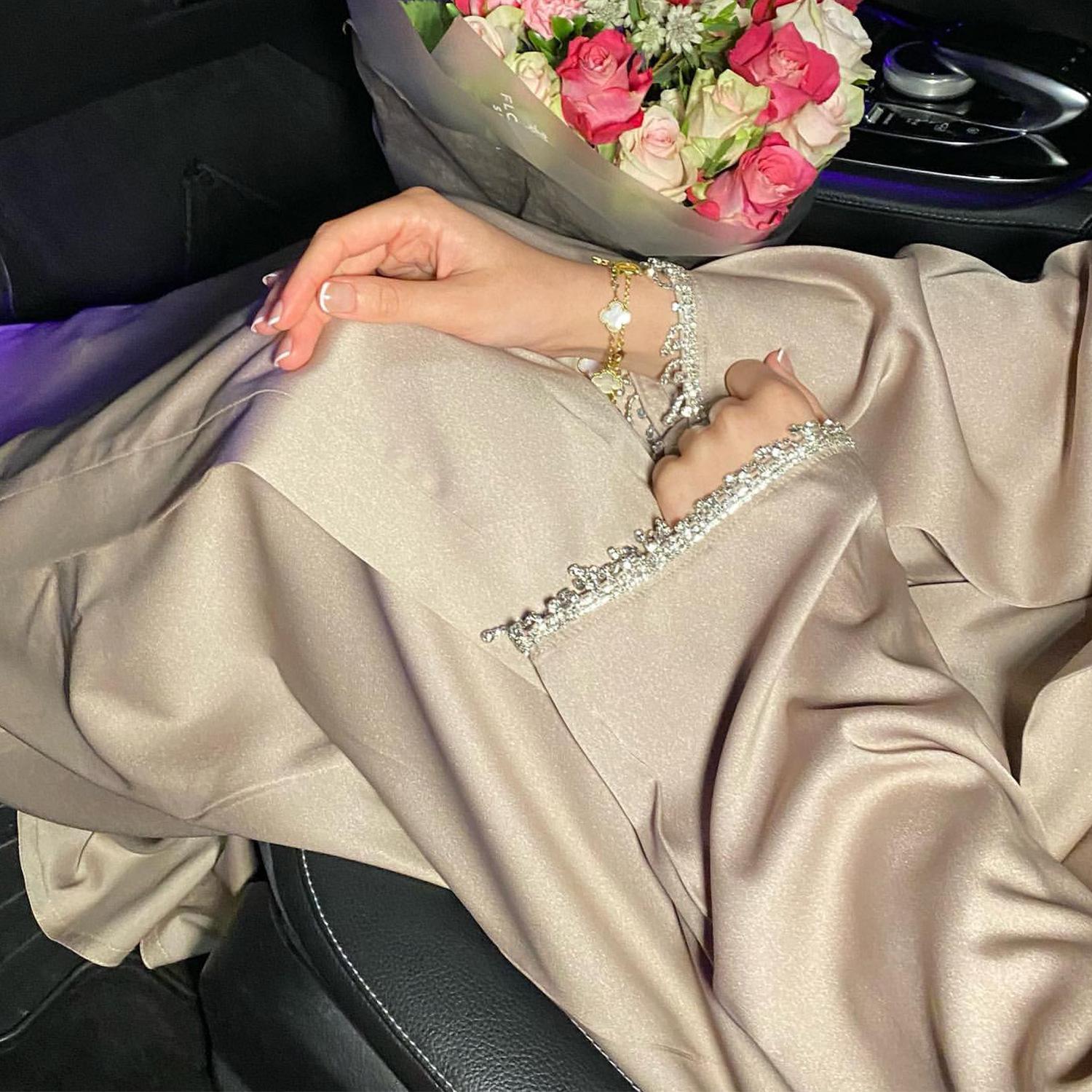 1pcs Solid Color Beaded Cardigan Robe