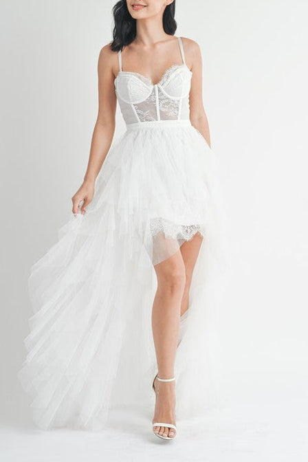 Forever Love Tulle Maxi Dress - White