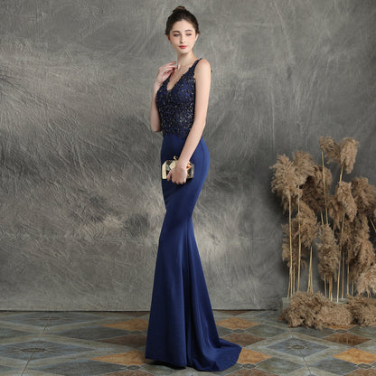 Handmade Applique Beaded Formal Dress