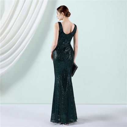 Sleeveless Sequin Formal Dress