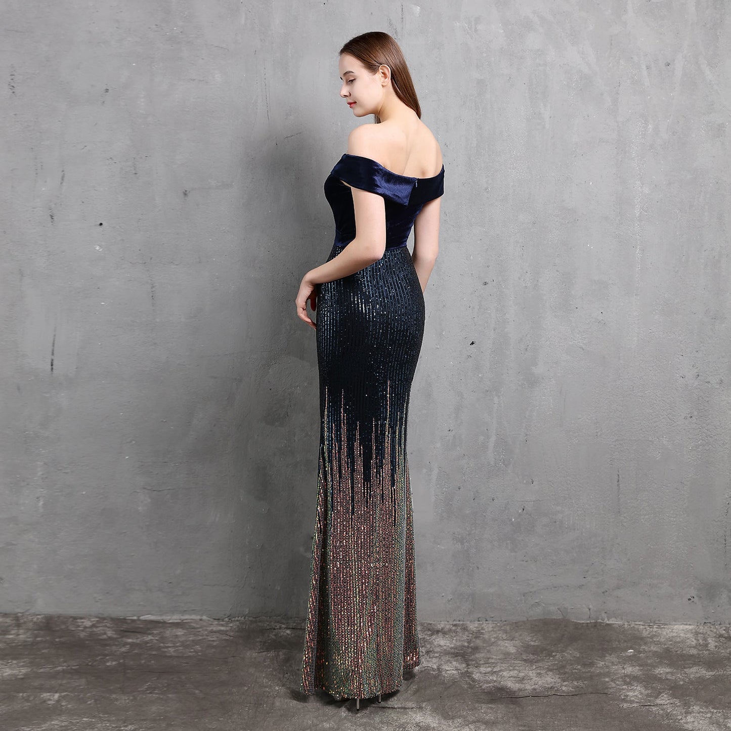 One Shoulder Fishtail Formal Dress