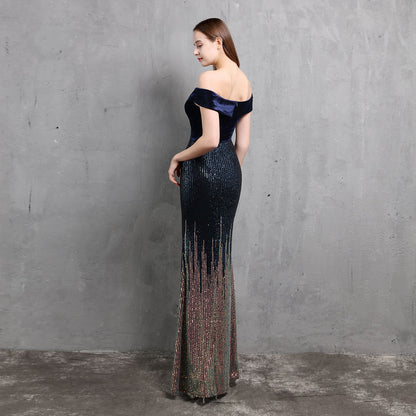 One Shoulder Fishtail Formal Dress