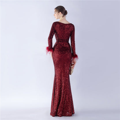 Long Sleeve Formal Dress