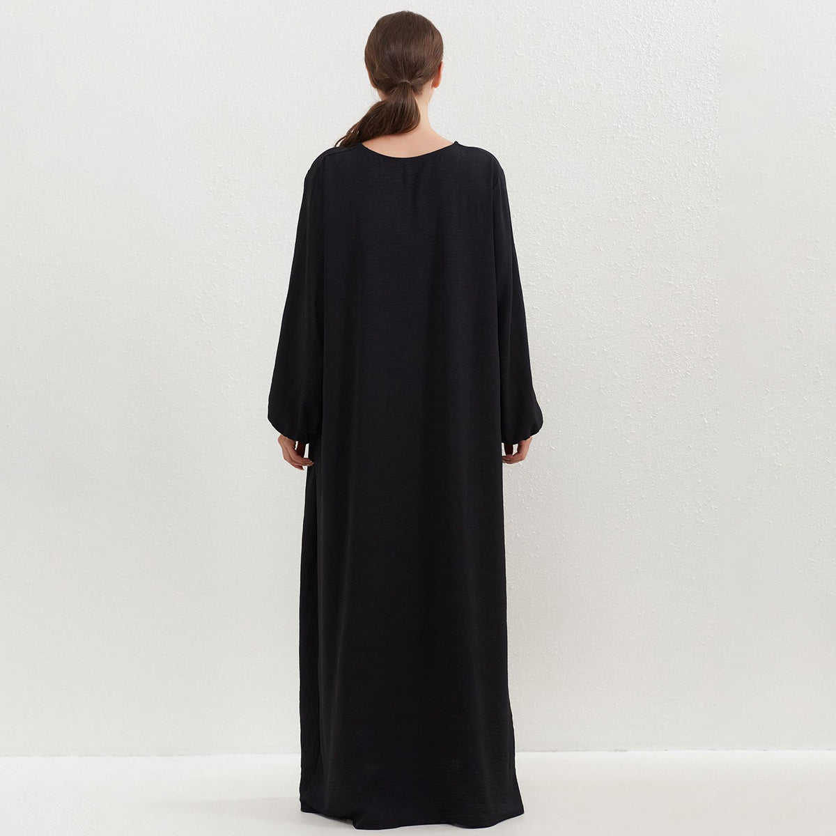 Crepe Abaya with Pockets + Layered Khimar Set