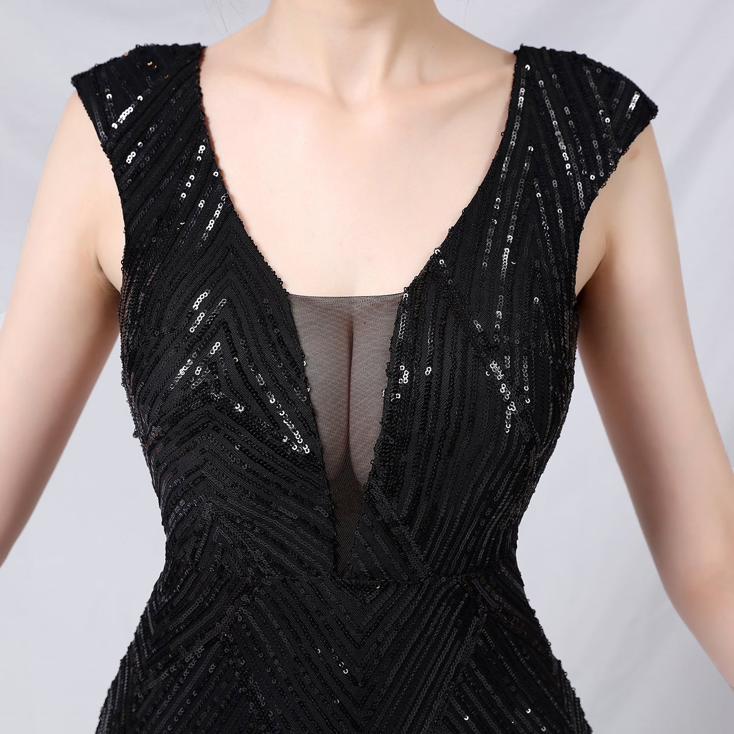 Sequin Fishtail Formal Dress