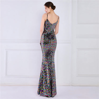 Beaded Position Flower Formal Dress